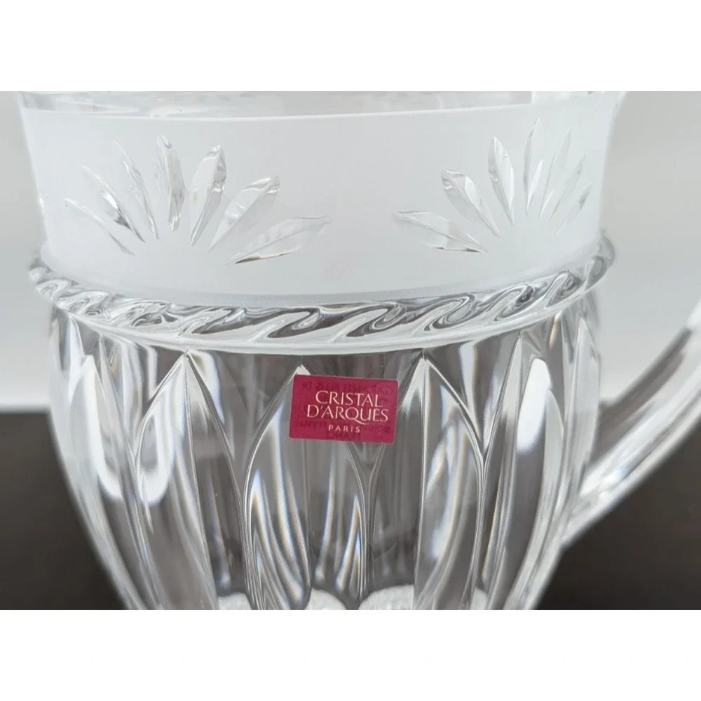 Vintage Cristal D'Arques Durand Carthage Crystal Pitcher France 48OZ in Box